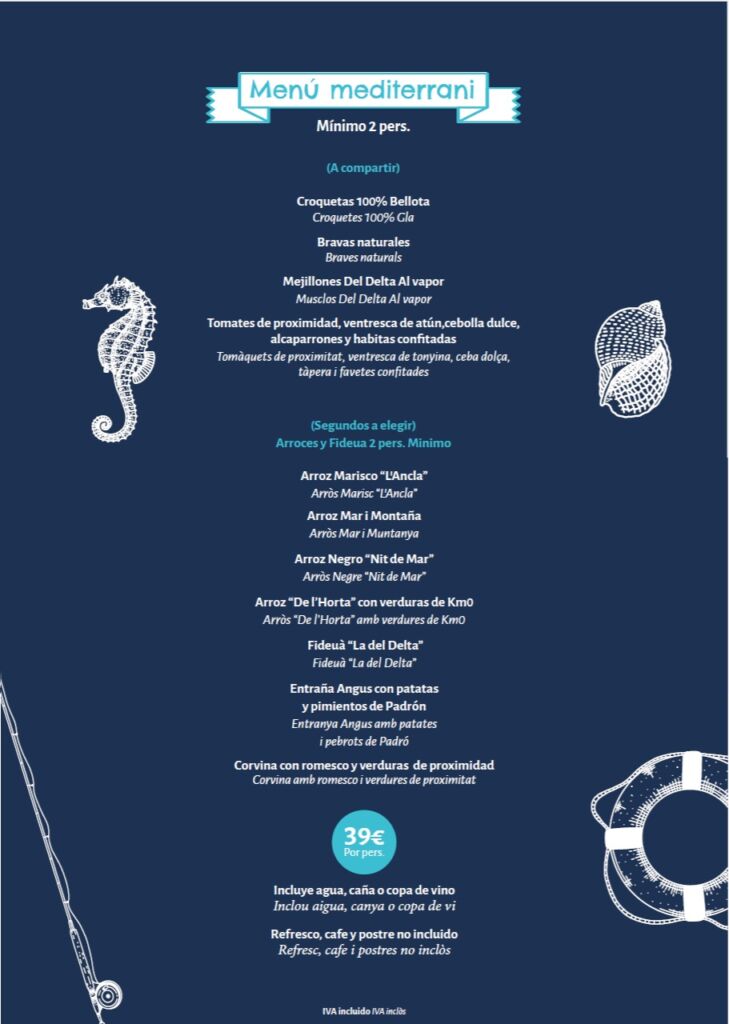 Menu Mediterraneo Ancla